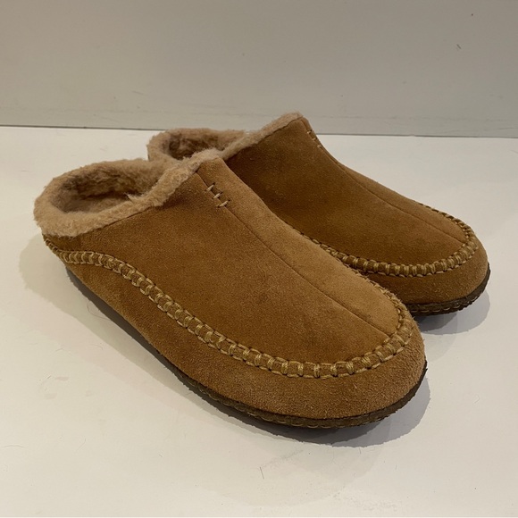 SOREL Men’s Suede Shearling Slippers Size 8 - Picture 3 of 12